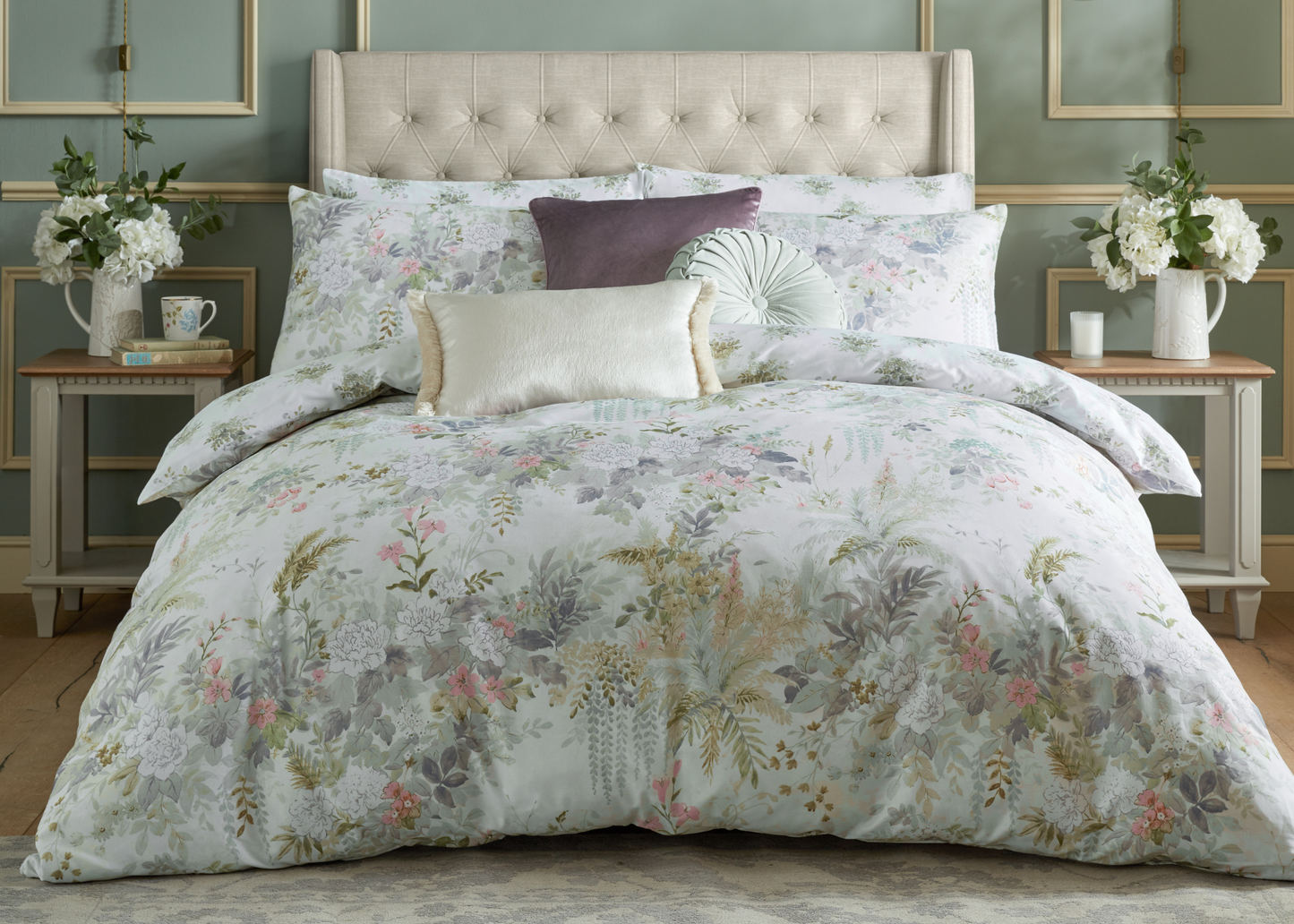 Laura Ashley "Linlithgow" Duvet Cover Set in Pale Lavender