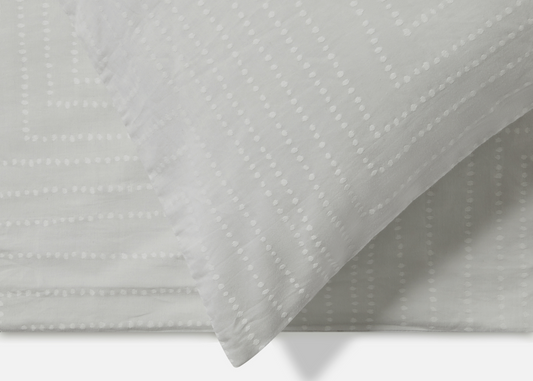 Jasper Conran "Dot to Dot" Jacquard Duvet Cover Set in Lunar Grey
