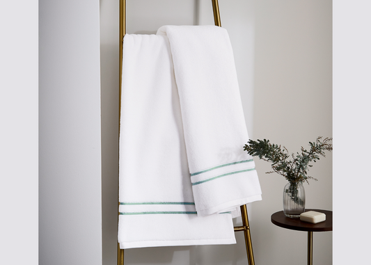 Bedeck of Belfast "Murano" Bath Towels in Celadon (Pale Green)