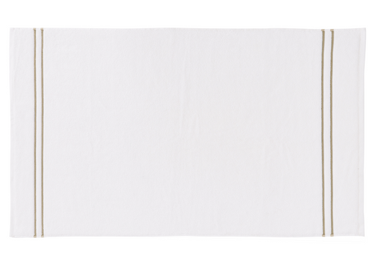 Bedeck of Belfast "Murano" Bath Towels in White/ Truffle