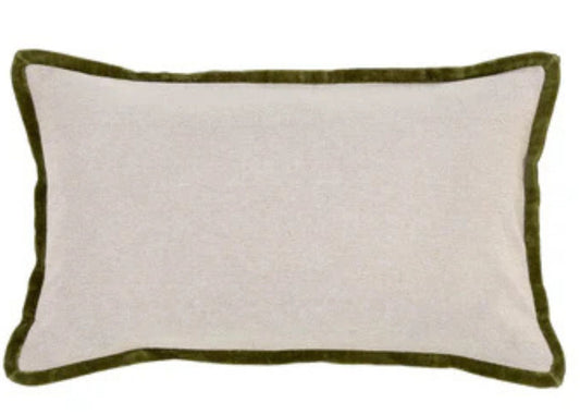 Christy "Jaipur Trim" Cushion - Olive