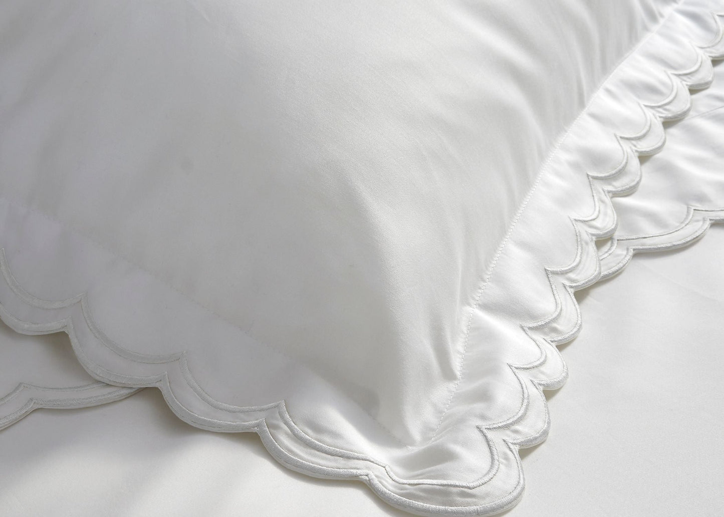 Christy "Scallop Edge" Duvet Cover Sets in White