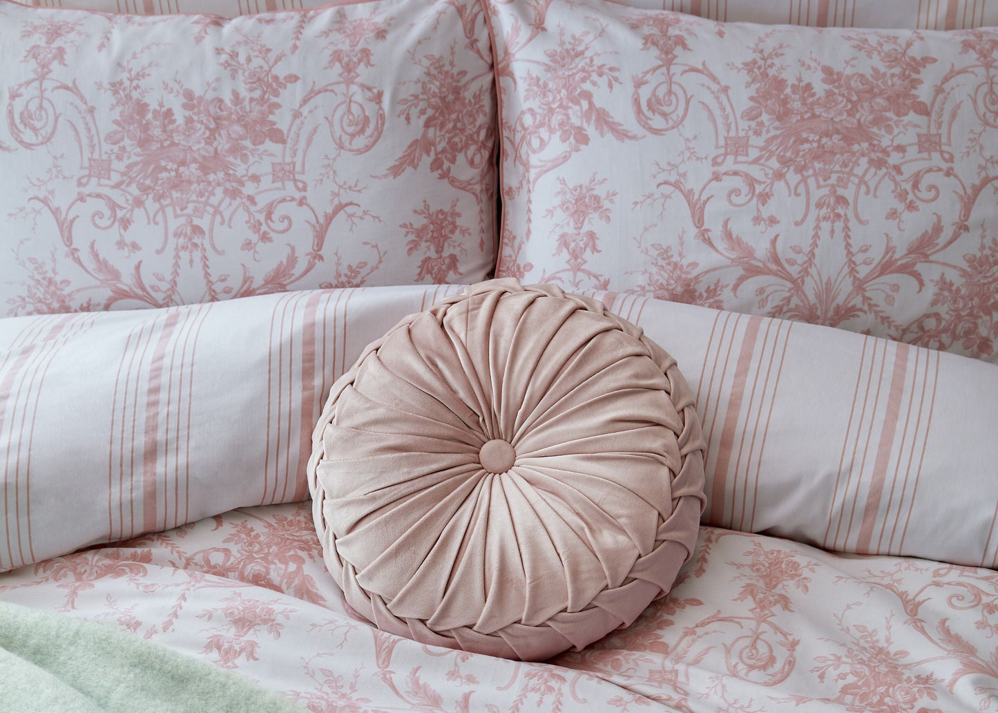 Laura Ashley "Tuileries" Duvet Cover Set in Blush Pink