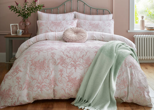 Laura Ashley "Tuileries" Duvet Cover Set in Blush Pink