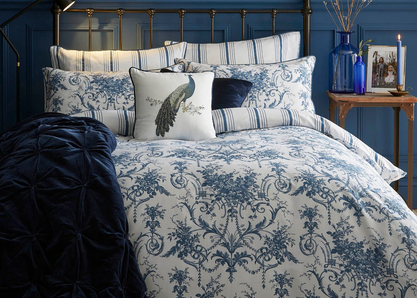 Laura Ashley "Tuileries" Duvet Cover Set in Midnight