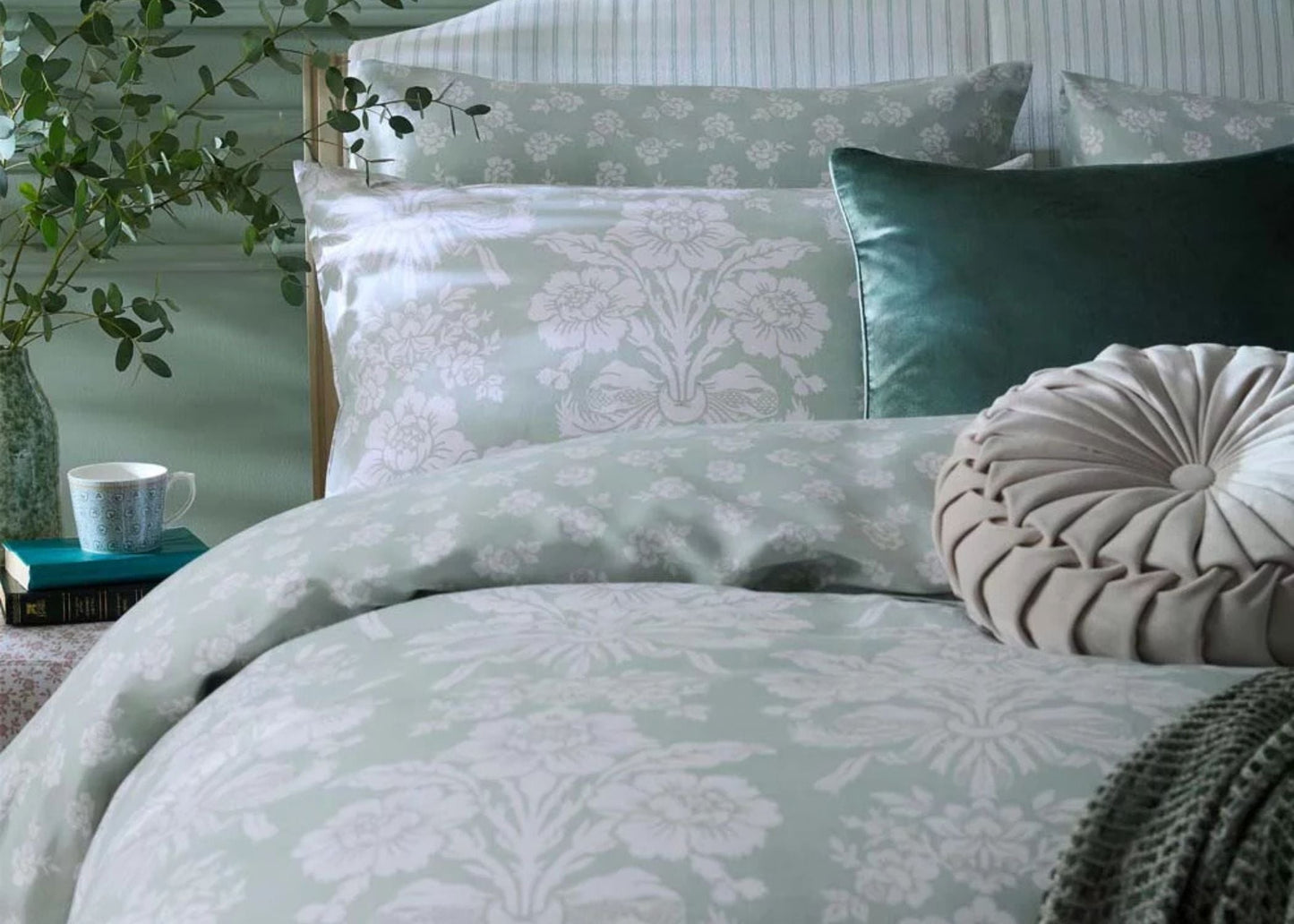 Laura Ashley "Tatton" Duvet Cover Set in Duck Egg