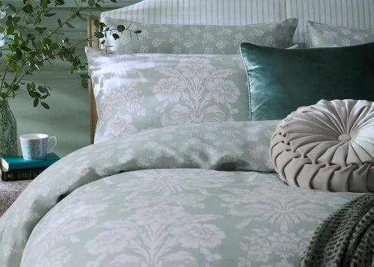 Laura Ashley "Tatton" Duvet Cover Set in Duck Egg