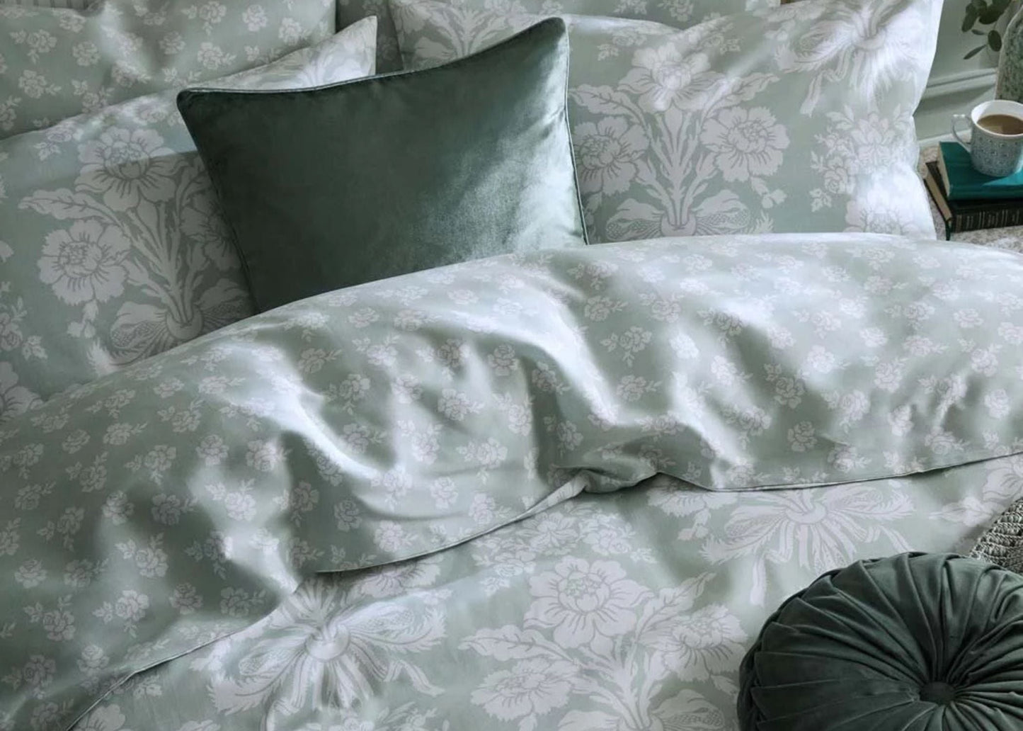 Laura Ashley "Tatton" Duvet Cover Set in Duck Egg