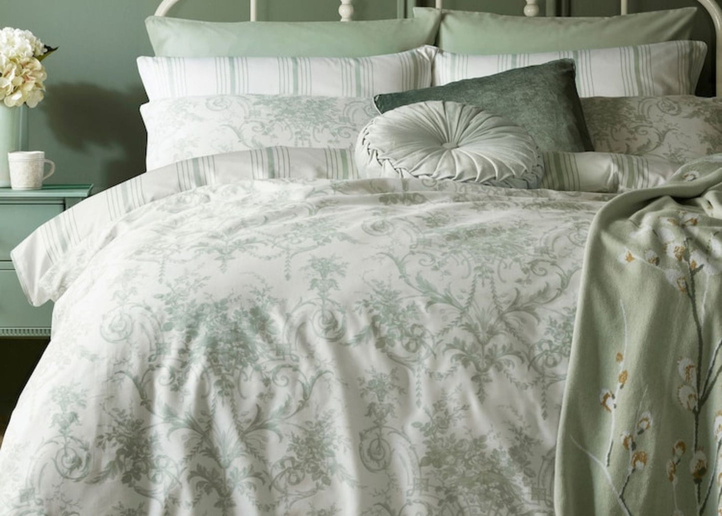 Laura Ashley "Tuileries" Duvet Cover Set in Seaspray