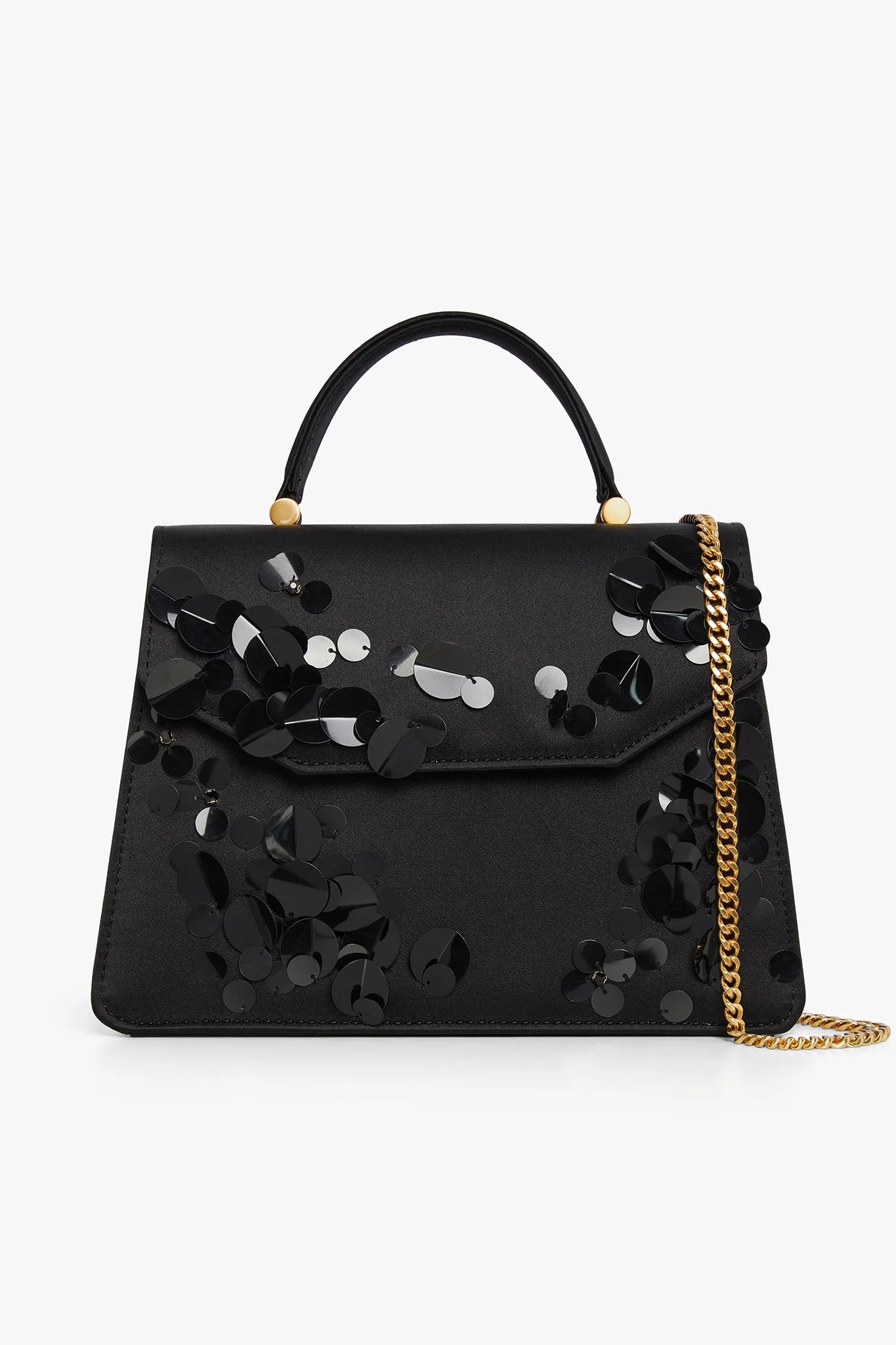 Jasper Conran "Imelda" Sequin Top Handle Bag in Black