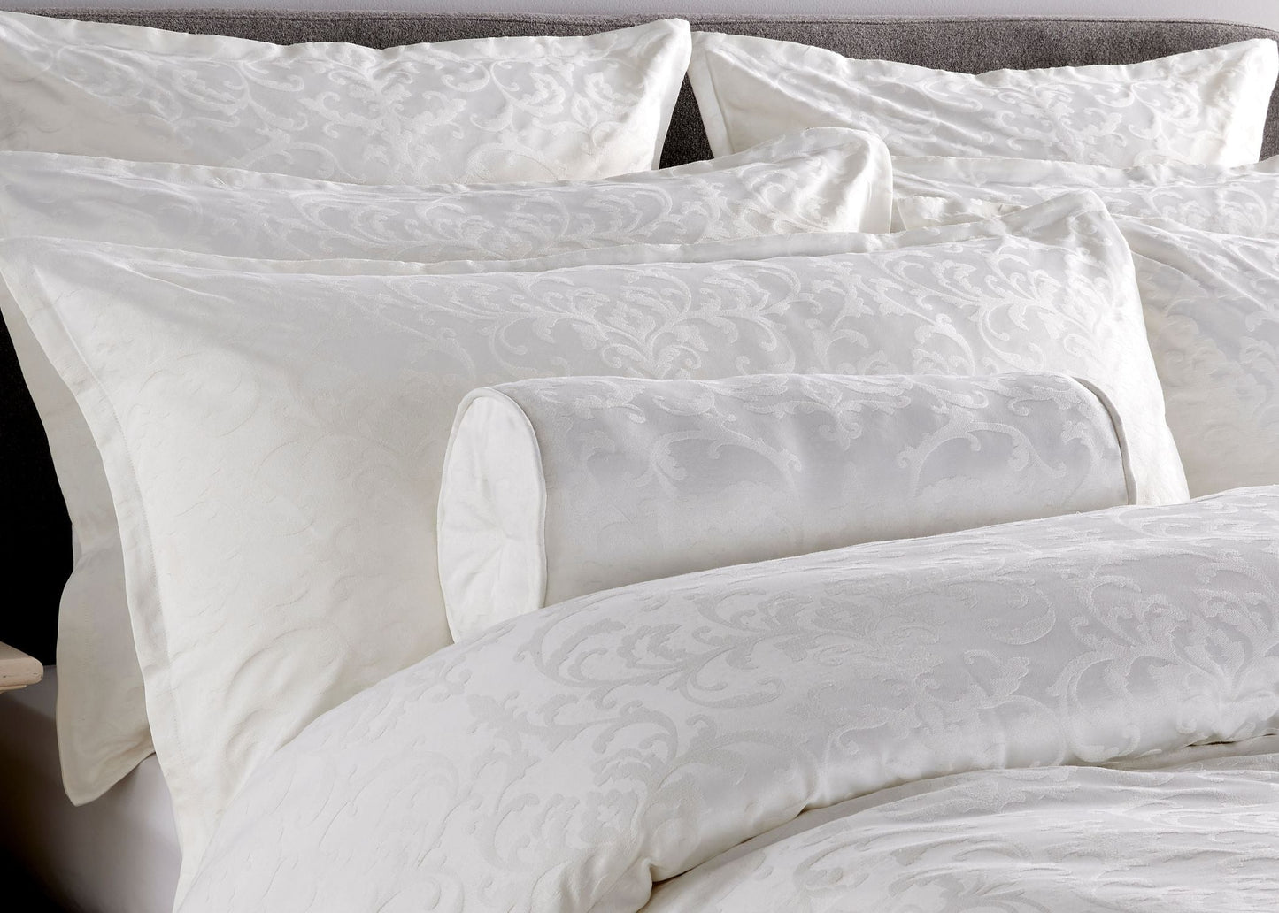 Christy "Venice" Jacquard 11 Pcs Comforter Set in White