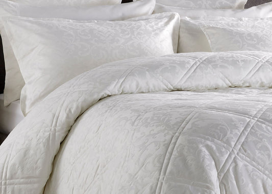 Christy "Venice" Jacquard Bedspread Sets in White