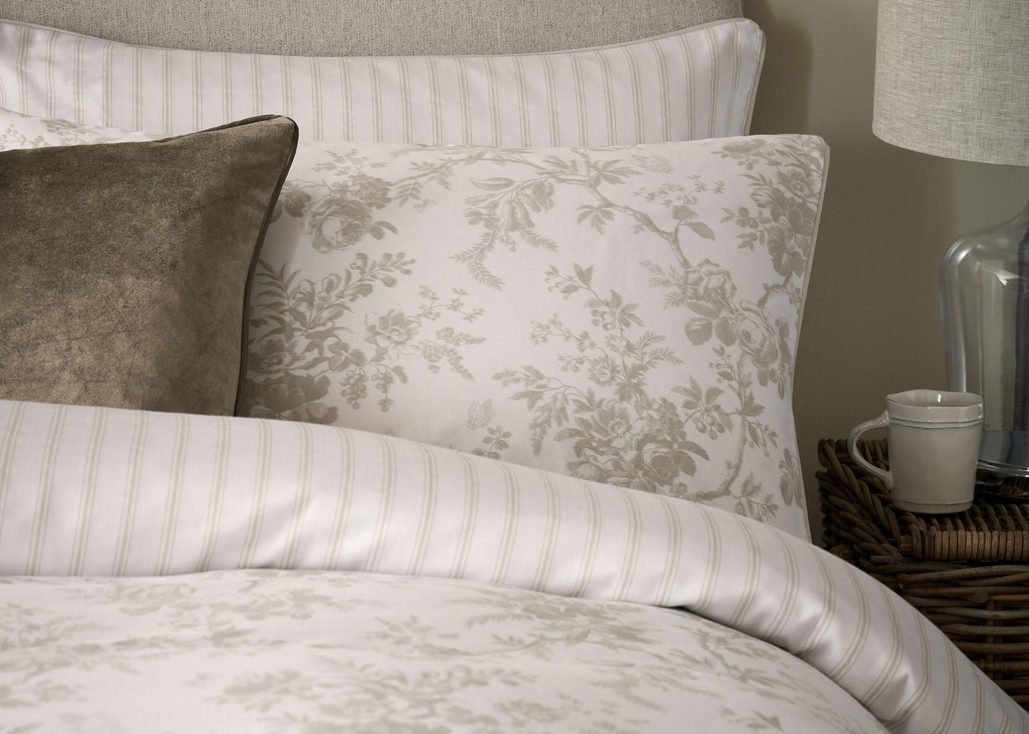 Laura Ashley "Walled Garden" Duvet Cover Set in Dove Grey