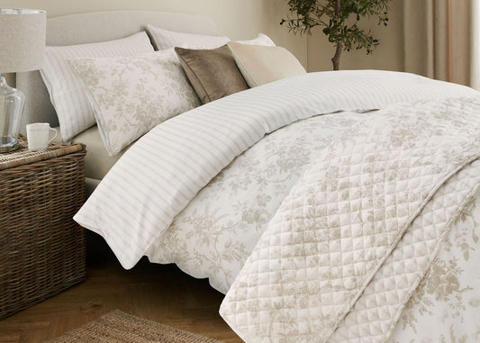 Laura Ashley "Walled Garden" Duvet Cover Set in Dove Grey