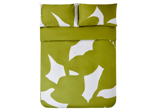 Jasper Conran "Floral Leaf Print" Duvet Cover Set in Spinach
