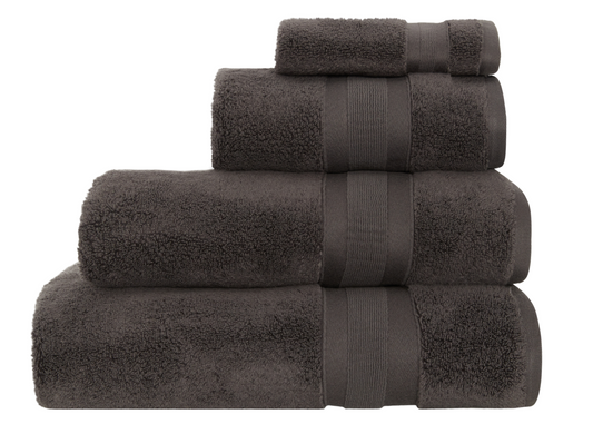 Jasper Conran "Zero Twist Cotton" Bath Towels in Charcoal