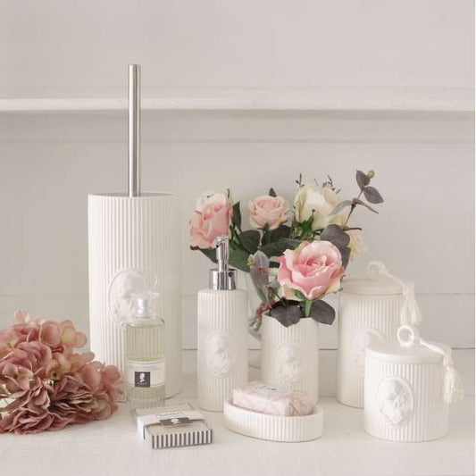 Mathilde "Marquise" Ceramic Bathroom Accessories in White