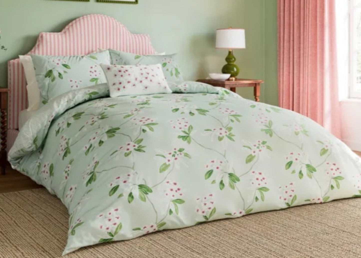 Sanderson "Oleander" Duvet Cover in Aqua