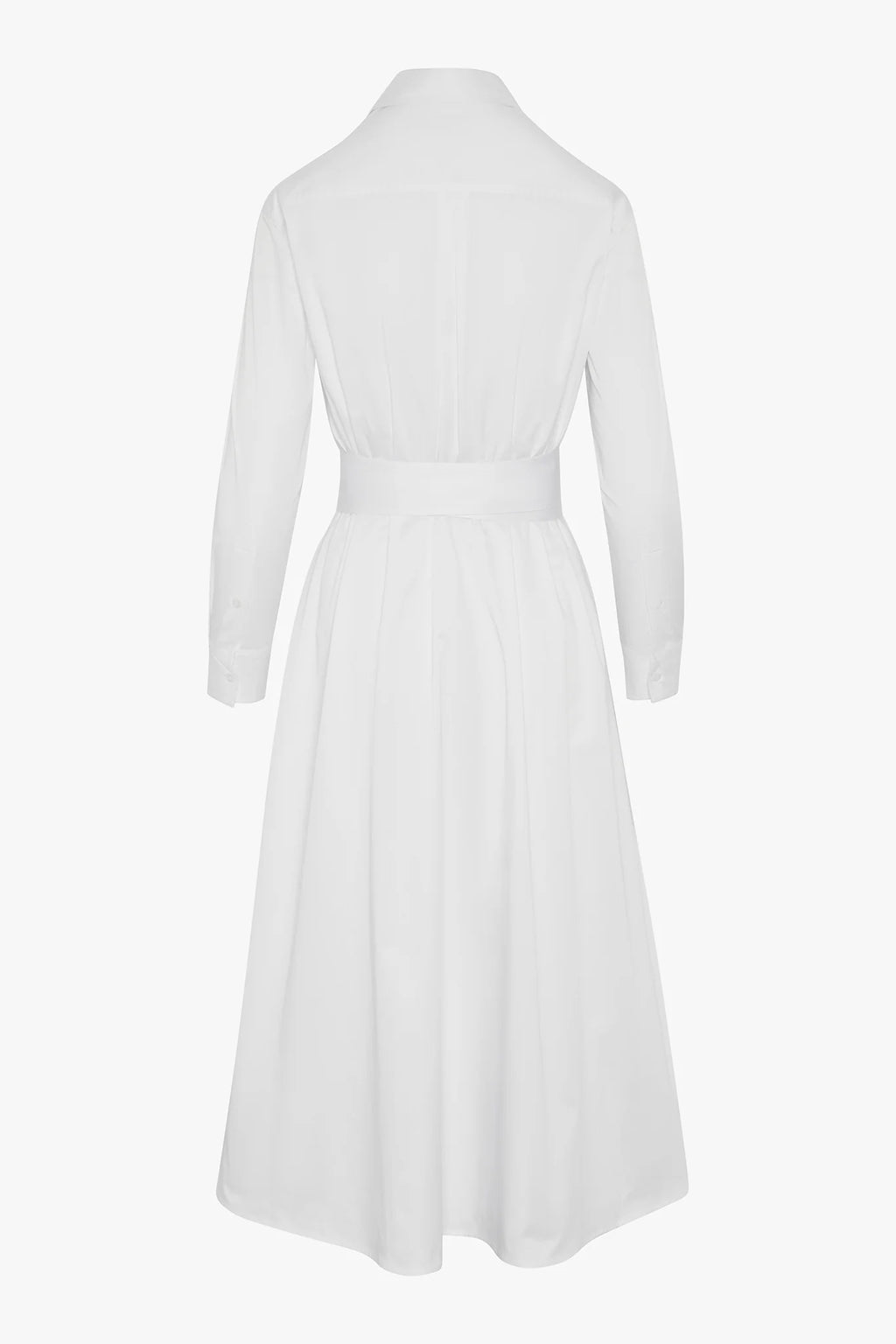 Blythe Full Skirt Shirt Dress in White