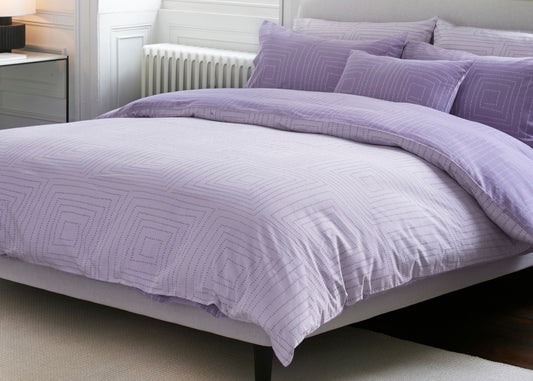 Jasper Conran "Dot to Dot" Jacquard Duvet Cover Set in Lavender