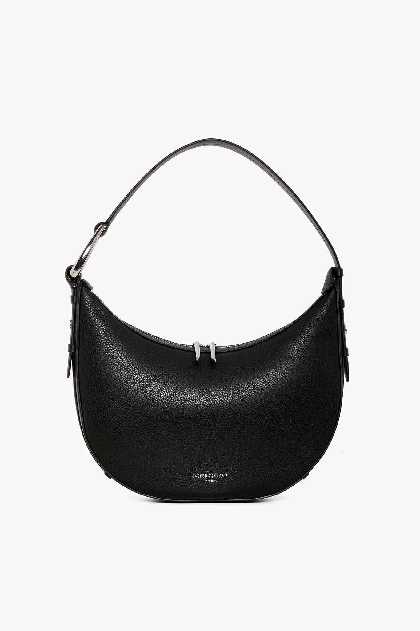 Jasper Conran "Bee" Leather Scoop Shoulder Bag in Black