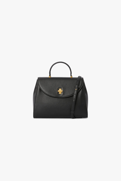 Jasper Conran Gigi Leather Top Handle Grab Bag in Black