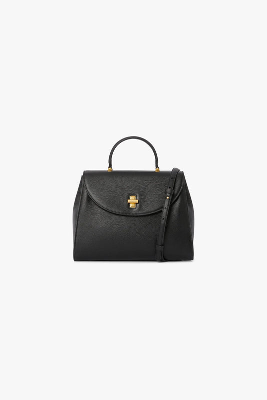 Jasper Conran Gigi Leather Top Handle Grab Bag in Black