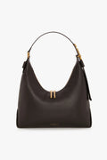Beatrix Leather Scoop Hobo in Black