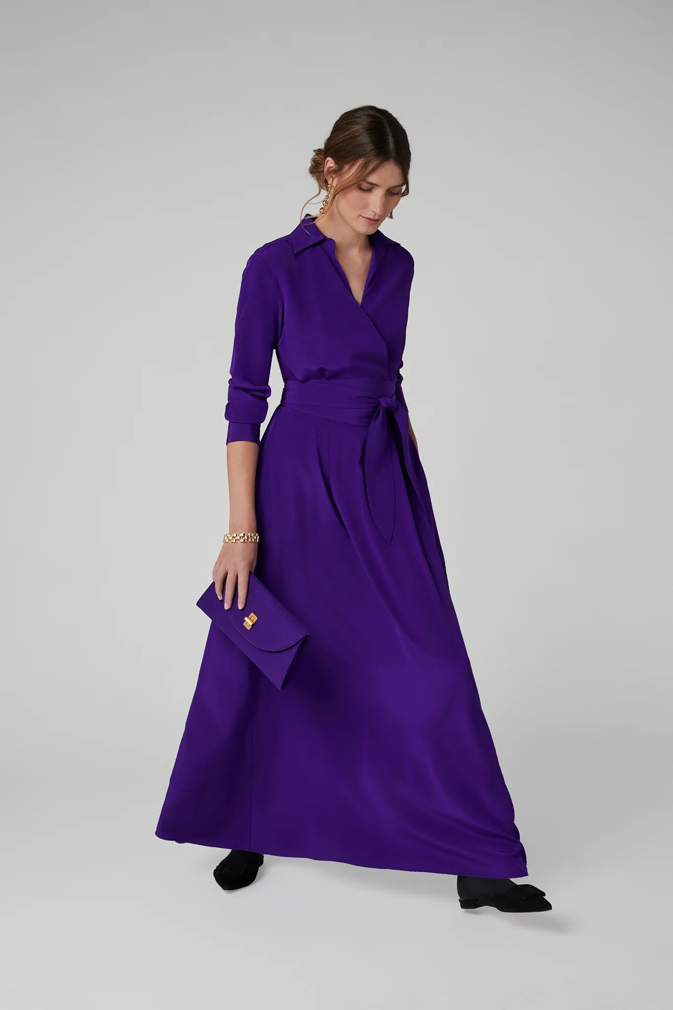 Jasper Conran Celia Maxi Silk Wrap Dress