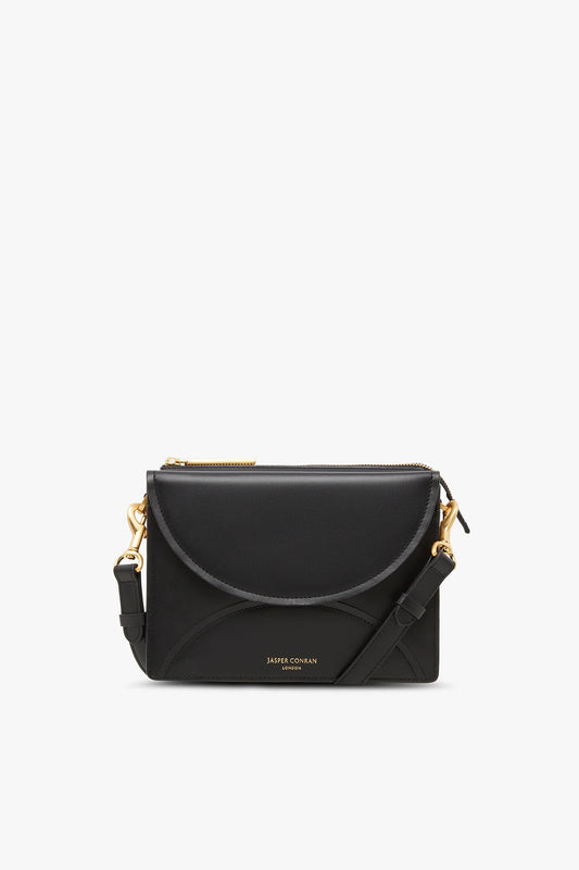 Jasper Conran Darcey Leather Double Flap Cross Body Bag