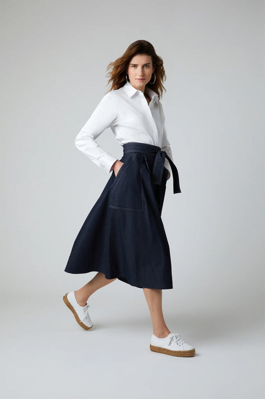 Jasper Conran Faye Denim Full Skirt