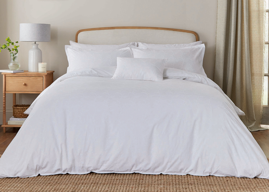 Murmur "Bea" Embroidery Duvet Cover Sets in White