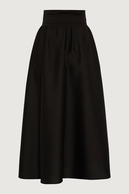 Jasper Conran "Gwen" Wool Silk Skirt in Black