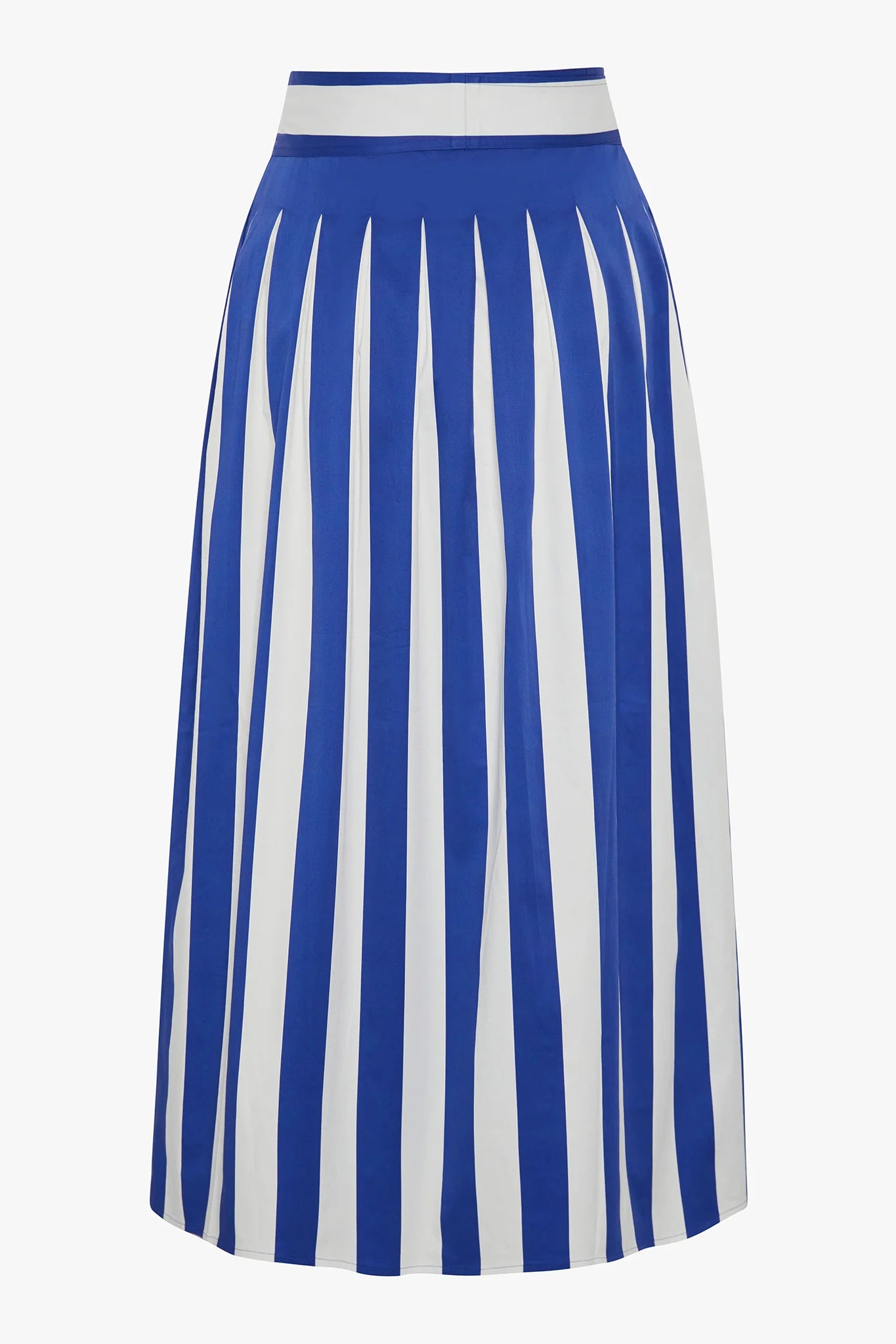 Jasper Conran "Hope" Striped Skirt Cotton in Blue