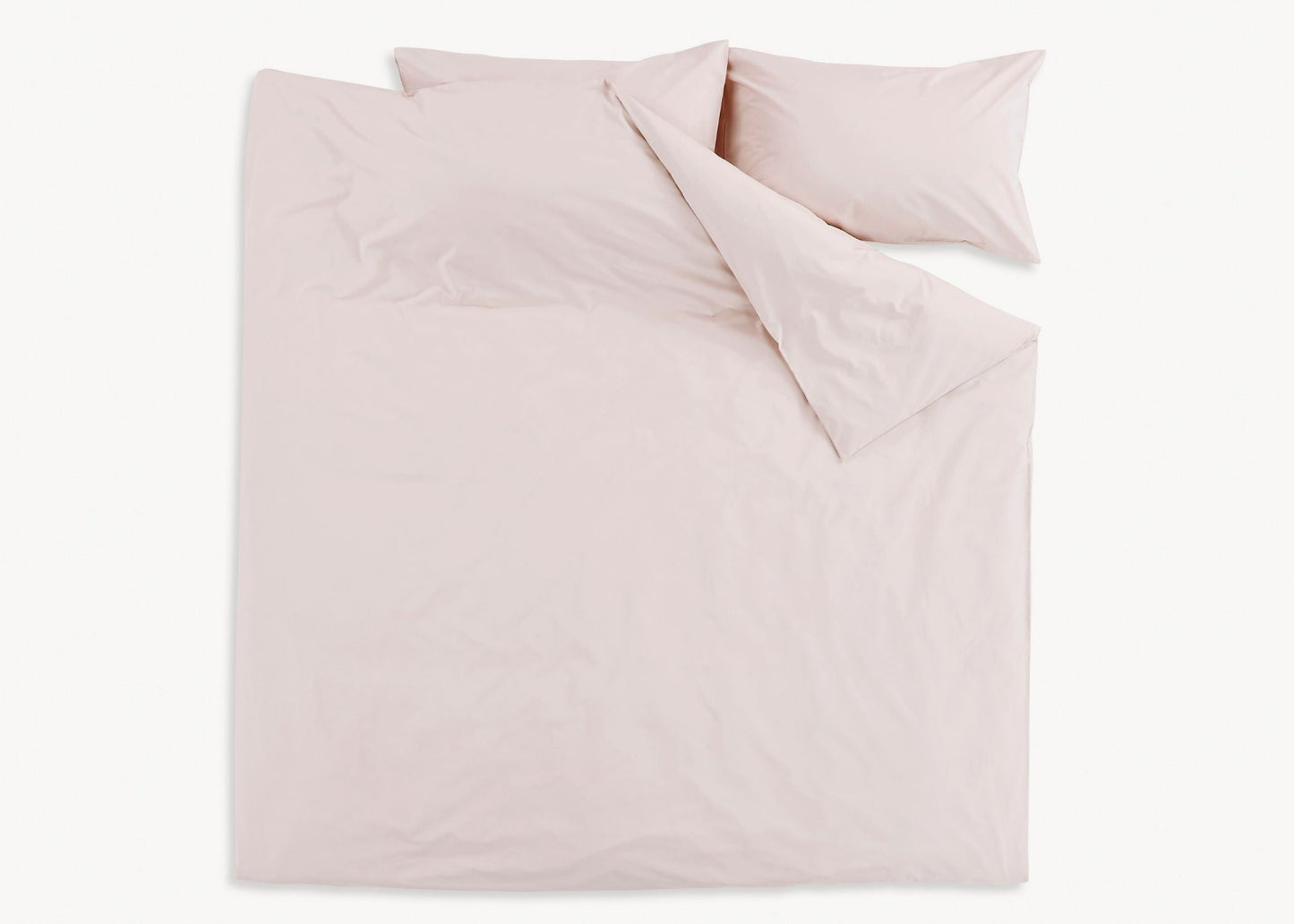 Christy "200TC Organic" Plain Dyed Sheets & Duvet Covers in Powder Pink