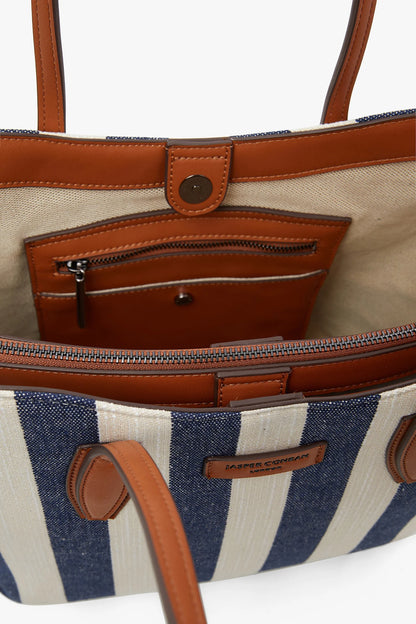 Jasper Conran Bryn Large Stripe Canvas Tote