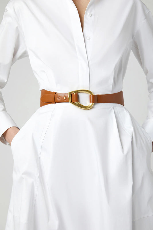 Jasper Conran "Bee" Leather Belt in Tan