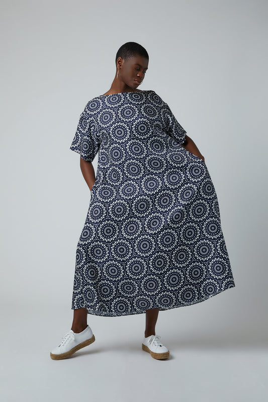 Jasper Conran "Flora" Silk Full Skirt Dress