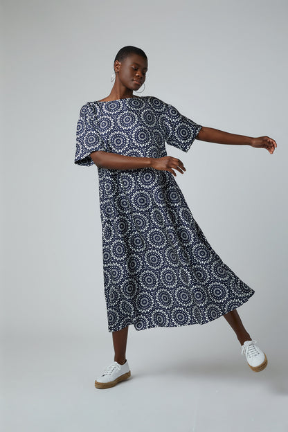 Jasper Conran "Flora" Silk Full Skirt Dress