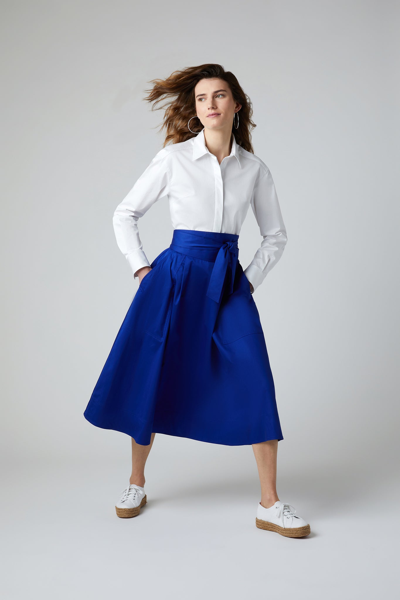 Jasper Conran "Fiona" Full Skirt Blue