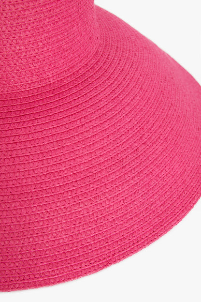 Jasper Conran "Filippa" Wide Brim Straw Hat in Pink