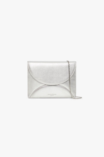 Jasper Conran "Gabriella" Leather Clutch Bag in Silver