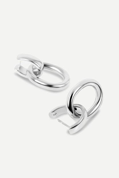 Jasper Conran "Gwyneth" Chain Earrings in Silver