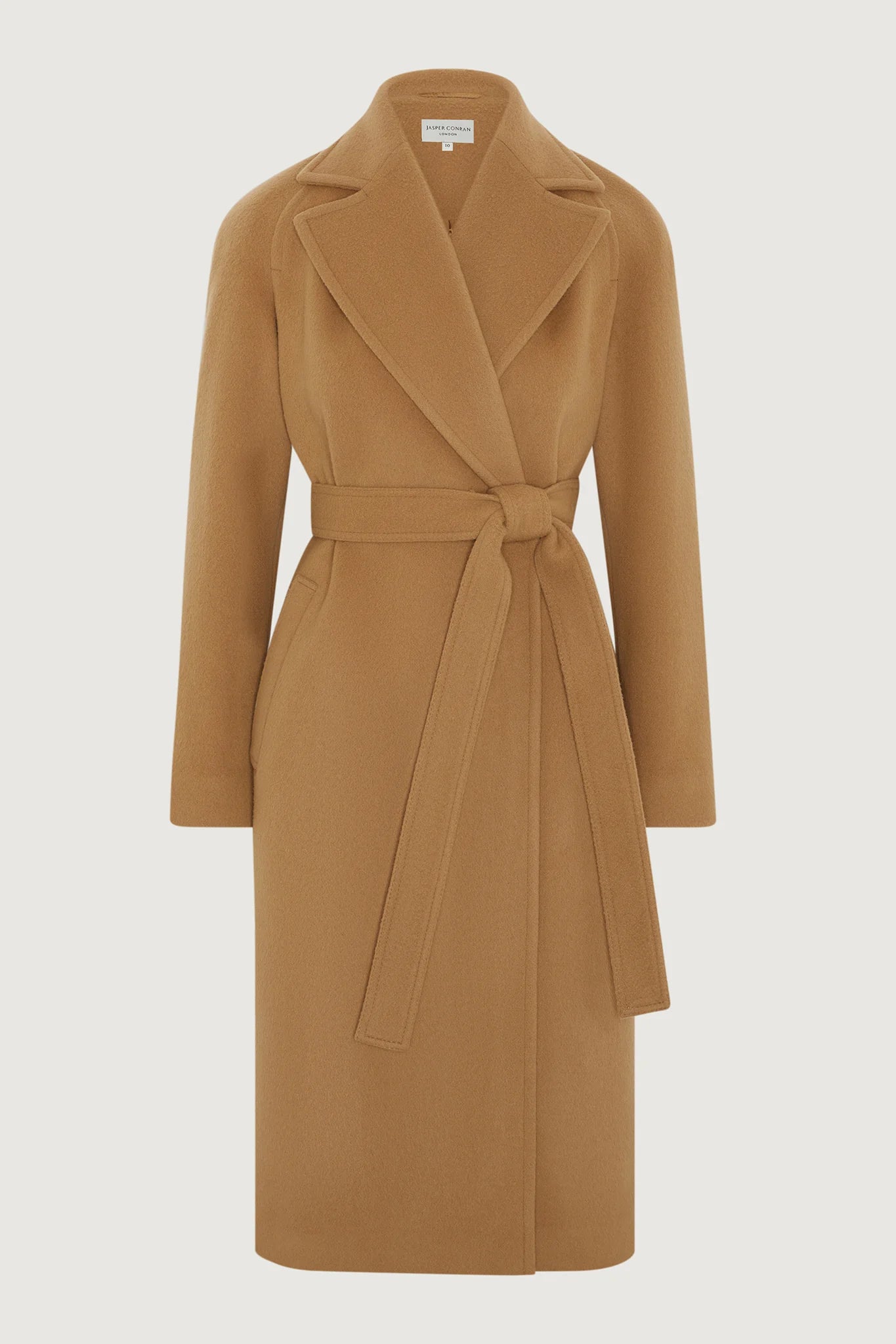 Jasper Conran "Geraldine" Wool Blend Long Coat in Camel