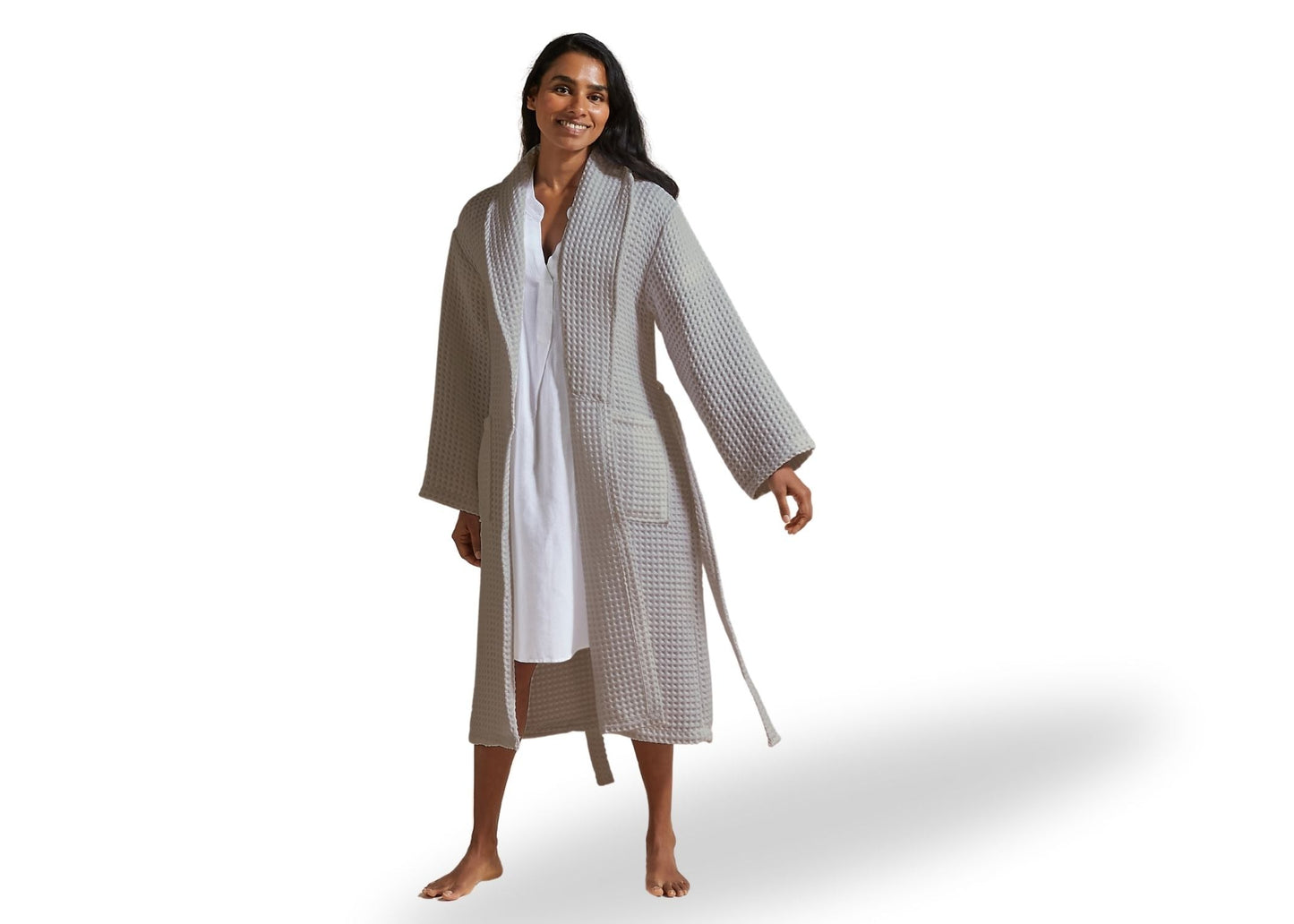 Christy "Waffle" Bathrobe in Grey