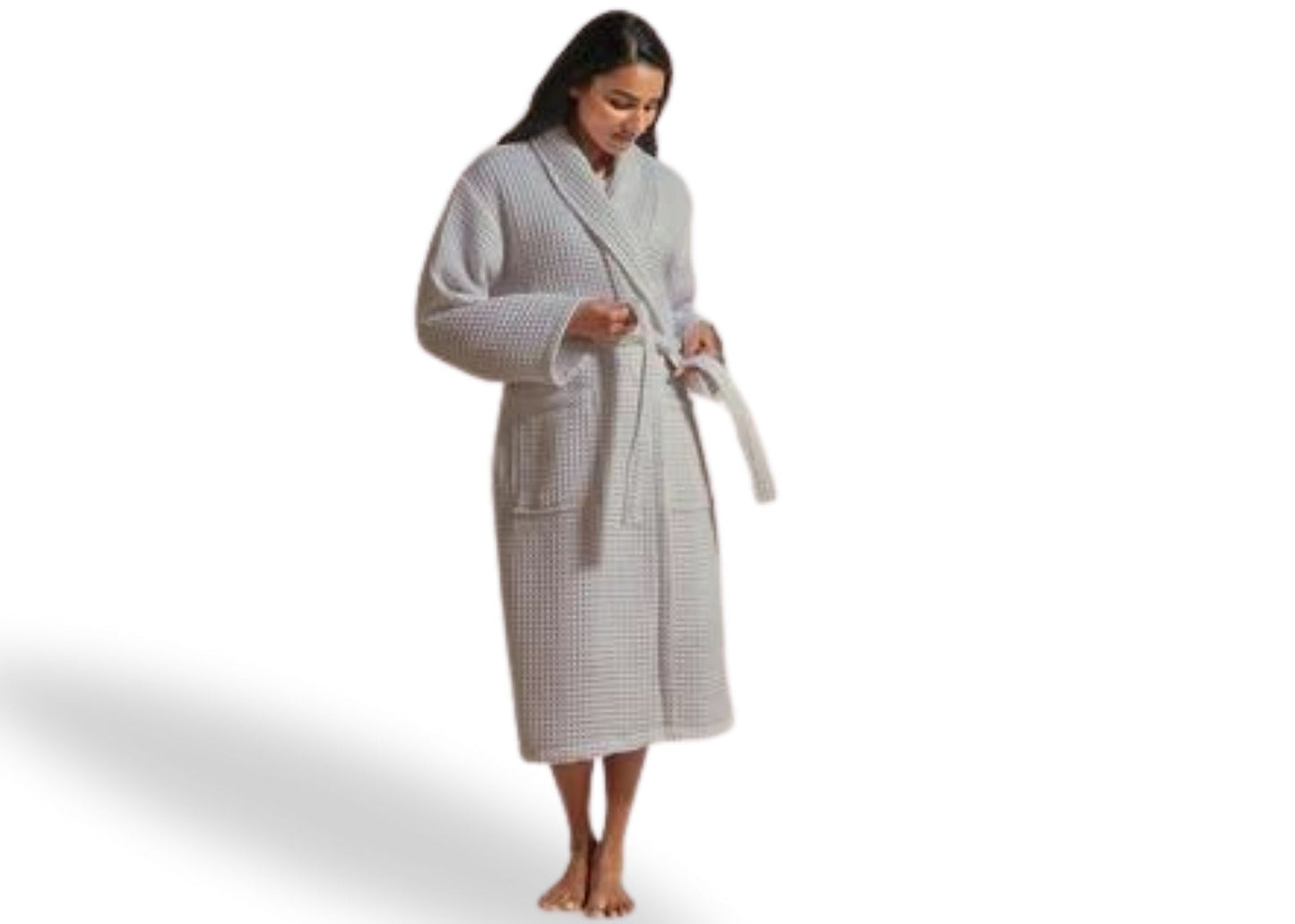 Christy "Waffle" Bathrobe in Grey