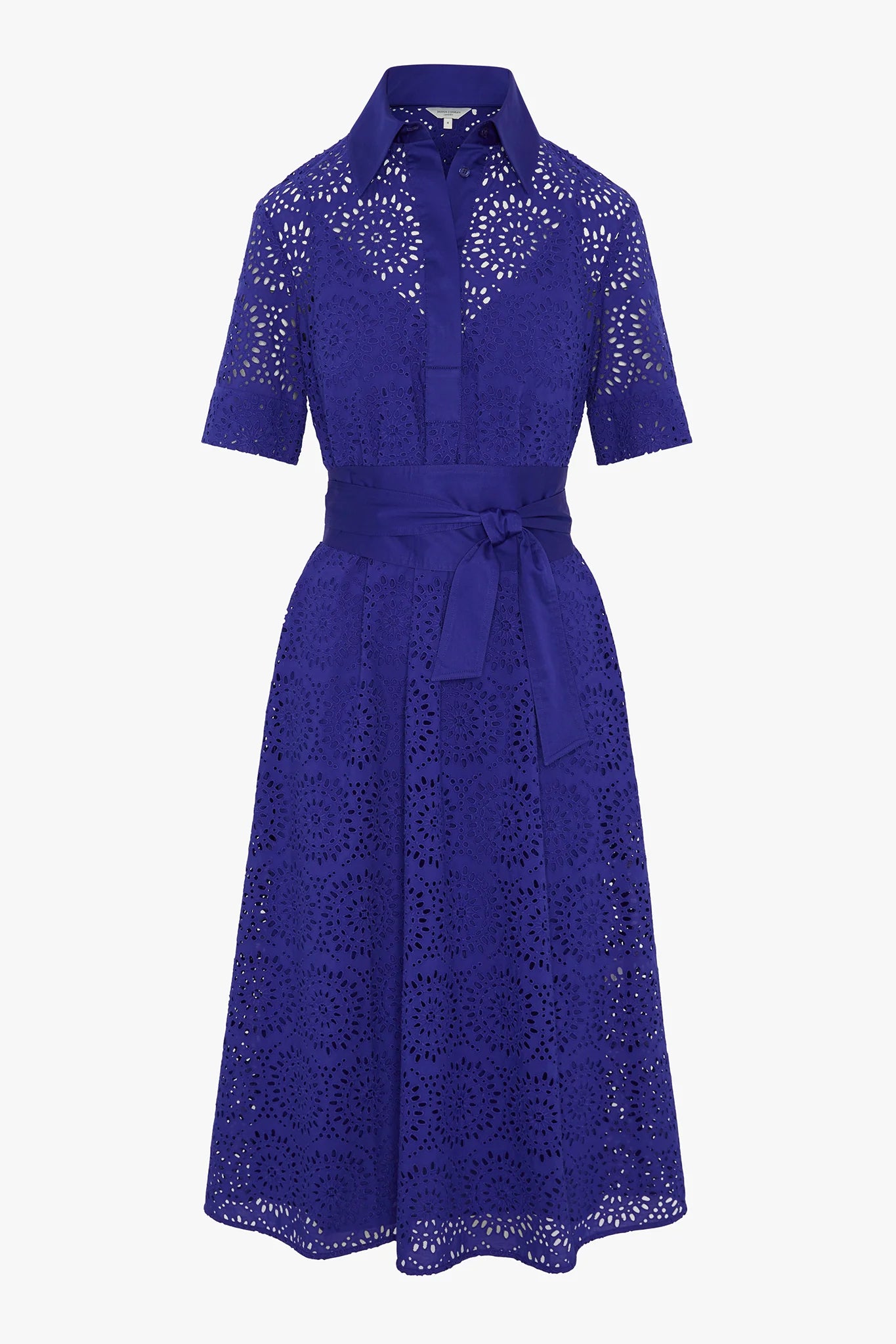 Jasper Conran "Daria" Broderie Dress in Blue