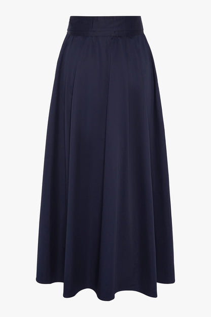 Jasper Conran "Florry" Maxi Full Skirt Cotton in Navy
