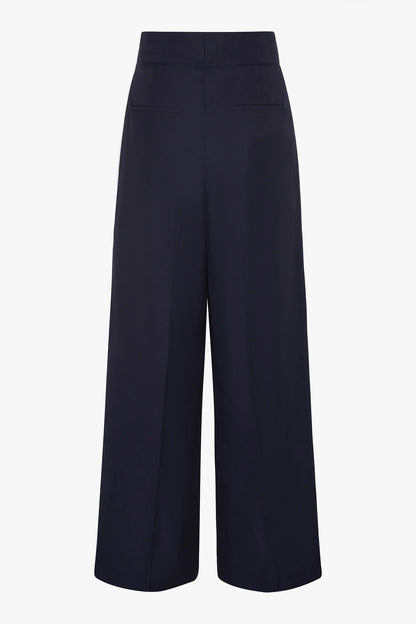 Jasper Conran "Hannah" Wide Leg Linen Blend Trouser in Navy