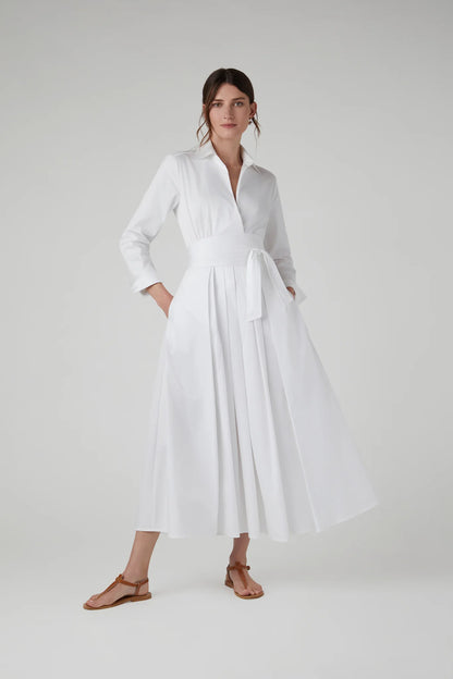 Jasper Conran "Henrietta" Inverted Pleat Skirt in White